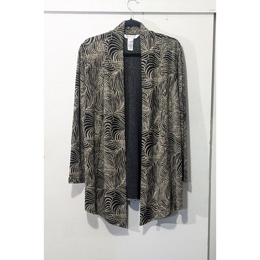 Drapers and Damons gold and black shimmery cardigan